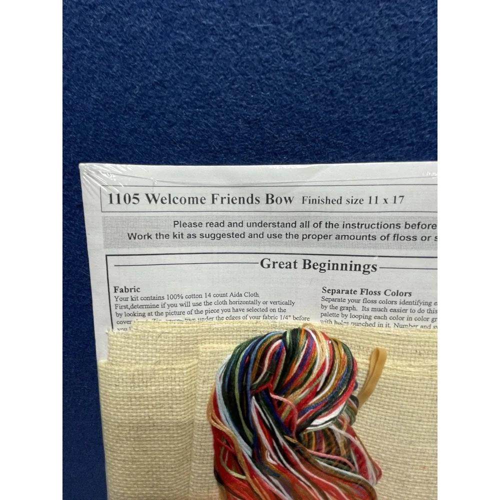 Sugarplum Express Welcome Friends Snowman Bow Cross Stitch‎ Kit 11